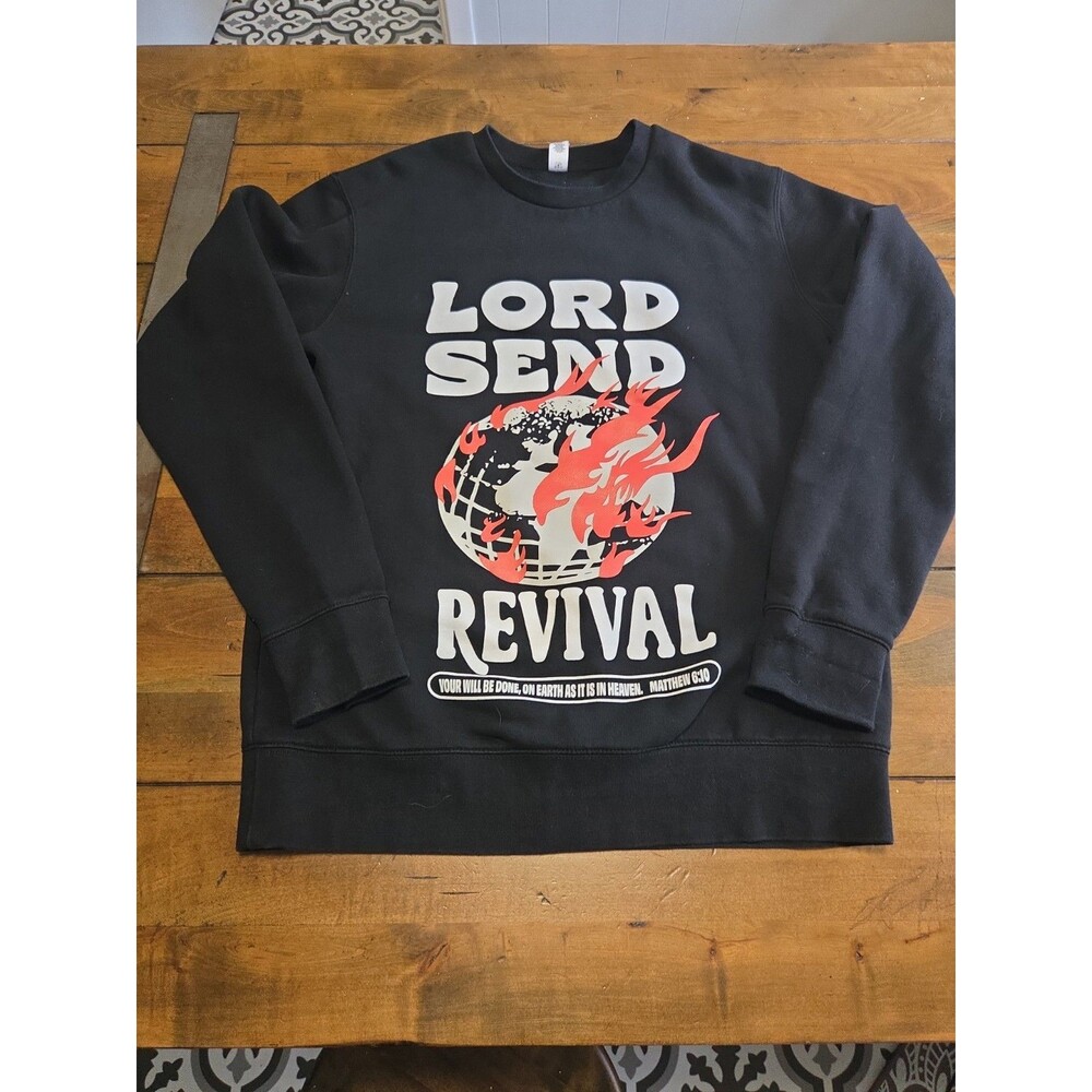 AS Colour Lord Send Revival Crewneck Sweatshirt Mens Medium Black Christian